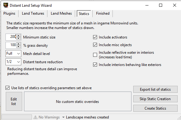 mge xe distant land settings